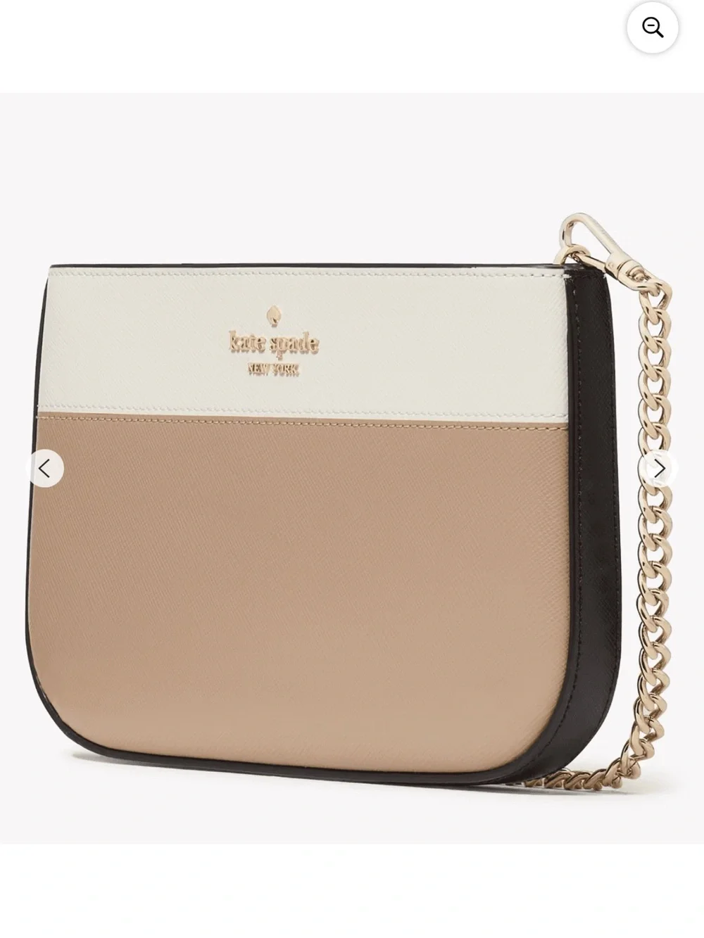 kate spade Two-Tone Cream & Beige Chain Crossbody Bag